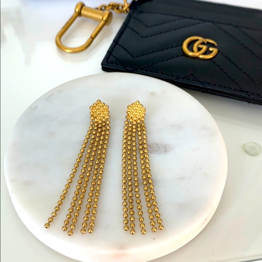 Madewell gold fringe earrings